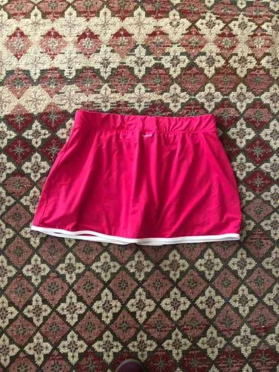 Adidas ClimaLite Tennis Athletic Skort in Berry Hot Pink with White Piping sz L - Picture 2 of 5